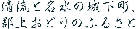 清流と名水の城下町、郡上おどりのふるさと